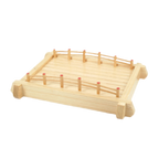 Thumbnail image #1 for Thunder Group WOBR43 Rectangular Wood Bridge Display Tray, 13" x 17" Case of 5