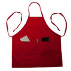 Thumbnail image #1 for Libertyware TXTBA-RD Red 65/35 Poly/Cotton Twill Bib Apron, 28-1/2" x 27", 3 Pockets Case of 72