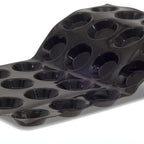 Thumbnail image #2 for JB Prince Demarle M370 X Tartelette Mold, 24 Cavities, 3" Diameter x 3/4" Height, Flexible Black Silicone, 23" x 15"