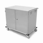Thumbnail image #1 for Lakeside Manufacturing Elite 5632 Enclosed Two-Compartment Tray Delivery Cart, Stainless Steel, 32-Tray Capacity, Two-Door