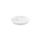 Thumbnail image #1 for Kadra Kitchenware Vikko Lightning VL-0980-1 10-Inch Round White China Plate with Dip Section Case of 12