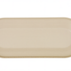 Thumbnail image #2 for Cal-Mil Nova 24114-922-125 Rectangular Melamine Coupe Platter, Taupe, 9"W x 22"D x 2.5"H Case of 6