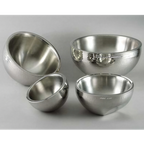 Thumbnail image #1 for Eastern Tabletop 7210 Stainless Steel Serving Bowl, 80 oz, 10-inch Round, Double-Wall, Hammered