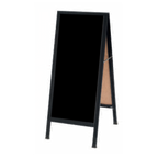Thumbnail image #1 for AARCO Products BA-3B A-Frame Sidewalk Chalkboard, 18"W x 42"H, Aluminum Frame, Black Composition Board