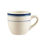 Thumbnail image #1 for CAC China Blue Line BLU-35 Demitasse Cup, 3-1/2 oz, Ceramic, Non-Stackable Case of 3 Dozen