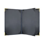Thumbnail image #2 for Risch Harley HARST-4V 5.5X8.5 Padded Leather-Like Booklet Menu Cover, 5-1/2 x 8-1/2 in, 4-View Case of 25