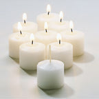 Thumbnail image #1 for Hollowick/Steelite Select Wax FWV8W-288 Food Warmer Votive Candle, 8-Hour, Straight-Sided, White, 1-1/4"H x 1-7/16" Dia.