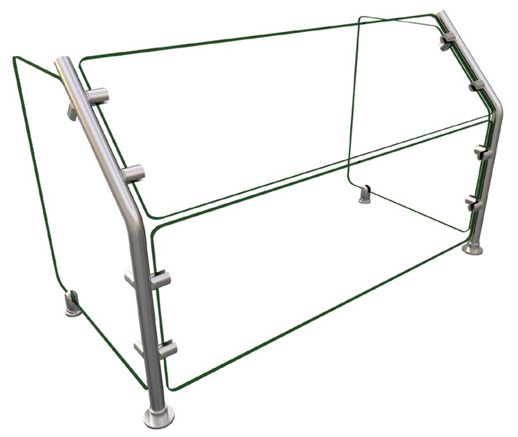 Product image #2 for Hatco Flav-R-Shield EP36-36 Single-Sided Full-Service Food Shield, 36 x 18 x 22 Inches