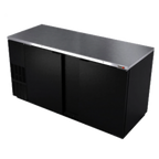 Thumbnail image #1 for Fagor Refrigeration FBB-69-N Refrigerated Back Bar Cooler, 2 Solid Swing Doors, Stainless Steel Top, Black Exterior
