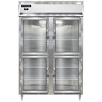 Thumbnail image #1 for Continental Refrigerator Designer Line D2RSNGDHD Two-Section Reach-In Refrigerator, Half-Height Glass Doors, Self-Contained Top-Mounted Refrigeration
