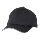 Thumbnail image #1 for Chef Works BCCT-GRY-0 Baseball Chef Cap, Black with Gray Trim, Polyester, Adjustable Buckle Closure