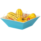 Thumbnail image #1 for G.E.T. Keywest ML-248-SE Square Melamine Bowl, 5.7 qt, 12 x 4-1/4 in, Sea Breeze Case of 3