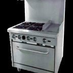 Thumbnail image #5 for Serv-Ware SGR-4B-12G 36-Inch Natural Gas Range with 4 Open Burners, 12-Inch Griddle, Standard Oven, and Backriser Hi-Shelf