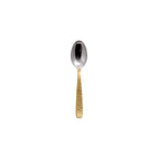 Thumbnail image #1 for Kadra Kitchenware Vikko Crown VC-191-TS Demitasse Tea Spoon, Gold Handle, 18/10 Stainless Steel Case of 12