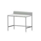 Thumbnail image #1 for SPG International Universal Stainless 6MCT-B30 Poly Top Work Table, 72"W x 30"D, 5/8" Thick, 6" Backsplash, Stainless Base