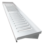 Thumbnail image #2 for IMC/Teddy WMS-1436-L Wall-Mounted Louvered Shelf, 36"W x 14"D, 18-Gauge 300-Series Stainless Steel, 2" Rear Upturn