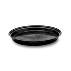 Thumbnail image #1 for Steelite International Delfin, Supermarket DFTRD10P10 Round Acrylic Plastic Sampling Tray, Prism Black, 9-1/2" Diameter x 1" High