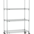 Thumbnail image #1 for Metro Super Erecta SA-2430C-80-M4 Super Adjustable Mobile Wire Shelving Unit, 30"W x 24"D x 80"H, 800 lb. capacity per shelf, 1200 lb. capacity per