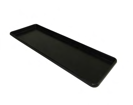 Product image #4 for Channel Manufacturing ABS Cryolac Black Rectangular Bakery Display Platter, 9 x 26 x 1 Inches