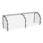Thumbnail image #1 for Atlas Metal CSG-6A Single-Sided Full-Service Sneeze Guard, 90-1/8"W, Tempered Glass, Stainless Steel Frame