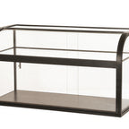 Thumbnail image #2 for Cal-Mil Heritage 23754-112 Arched Front Pastry Display Case, 42"W x 17"D x 23"H, Stained Oak Base, Black Metal Frame