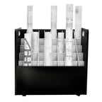 Thumbnail image #2 for Alpine Industries ADI626-BLK Mobile Blueprint Roll File and Large Document Organizer, 50-Slot Wood, Black Finish
