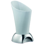 Thumbnail image #1 for G.E.T. Frilich Connect 3168070 Round China Goblet/Cone Set with Stainless Steel Base, 2.1 qt.