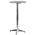Thumbnail image #1 for Flash Furniture TLH-059A-GG Round Folding Bar-Height Table with Smooth Stainless Steel Top and Aluminum Column and Base