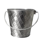Thumbnail image #1 for TableCraft Products Lattice Collection 10041 Stainless Steel Pail, 16.5 oz, Round, with Handle, Diamond Pattern Case of 12
