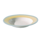 Thumbnail image #1 for Tableware Solutions USA Cosmo by Continental 55COYEL005 Round Rimmed Soup Plate, 11 oz, 8-4/5", White with Yellow Rim Case of 24