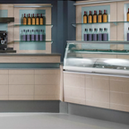 Thumbnail image #1 for Oscartek Classic II CLASSIC II CIIN1700 Countertop Neutral Pastry Display Case, 67", Curved Glass, Stainless Steel Interior
