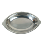 Thumbnail image #1 for Thunder Group SLGT120 Au Gratin Dish, 20 oz, Oval, 18/8 Stainless Steel, Crumb Groove Case of 72