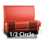 Thumbnail image #1 for JustChair Manufacturing JBSB-UPL-HC-42-GR3 Half-Circle Banquette Booth, 2 Corners, Upholstered Seat and Back, Lumbar Support, 42"H