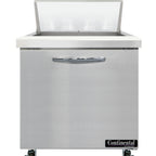 Thumbnail image #2 for Continental Refrigerator SW32N8 32-Inch 1-Door Refrigerated Sandwich Prep Table, 8-Pan Top, 12-Inch Cutting Board