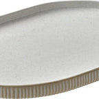 Thumbnail image #1 for Libbey Playground - Nara 701208091000582 Oval Stoneware Platter, Coupe Rim, White, 11-3/4"L x 7-7/8"W