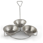 Thumbnail image #1 for Concasse MCSAL02 Triple-Section Stainless Steel Salsa Bowl Case of 2