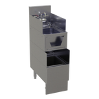 Thumbnail image #1 for Glastender, Inc. Elevation E-FS12 Underbar Hand & Wet Waste Sink, 2-Compartment, Stainless Steel, 12"W x 24"D