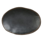 Thumbnail image #1 for Steelite International Delfin, Grey Stone 7199TM008 Oval Melamine Plate, Greystone, 9.5 x 6.75 x 1.25 in Case of 2 Dozen
