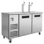 Thumbnail image #1 for Blue Air FSE LLC BLKC69-3S-HC Two-Section Keg Cooler, 3 Half-Barrel Capacity, Stainless Steel, 2 Beer Towers