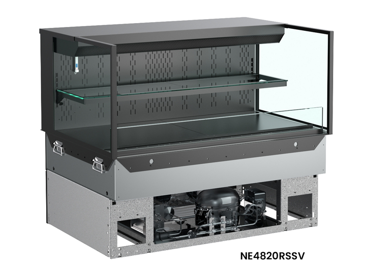 Product image #5 for Reveal® Self-Service Refrigerated Slide-In Counter Deli Case with Glass Shelf and LED Lighting