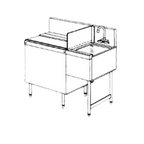 Thumbnail image #1 for Perlick Corporation Top Shelf 7054SL Underbar End Splash, Left, 6-Inch, for TSS Series