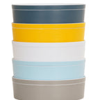 Thumbnail image #2 for Cal-Mil 24129-10-15 Round White Melamine Bento Box, 10.5" Diameter x 3"H Case of 3