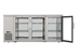 Thumbnail image #8 for KoolMore 72-Inch Three-Section Back Bar Cooler with 3 Glass Swing Doors and LED Lighting, 18.3 Cu. Ft., Stainless Steel
