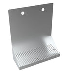 Thumbnail image #1 for Micro Matic USA DP-322D-2-P Wall-Mount Stainless Steel Drip Tray, 12"W x 6-3/8"D x 14"H, 2 Holes, Perforated Grill