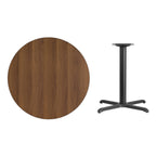 Thumbnail image #2 for Flash Furniture XU-RD-36-WALTB-T3030-GG 36-Inch Round Walnut Laminate Dining Table with 30-Inch Pedestal Base
