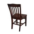 Thumbnail image #2 for JustChair Manufacturing W36418 Wood Side Chair, Schoolhouse Slat Back, Solid Wood Seat