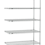 Thumbnail image #1 for Metro Super Erecta SE-1860C-74-A5 Wire Add-On Shelving Unit, 60"W x 18"D x 74"H, Chrome, 5 Shelves