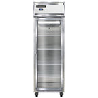 Thumbnail image #1 for Continental Refrigerator 1RSNSAGD One-Section Narrow Glass-Door Reach-In Display Refrigerator, Stainless Steel, Top-Mounted Self-Contained