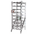 Thumbnail image #1 for SPG International Kelmax 4H1580 Stationary Can Storage Rack, #5 & #10 Cans, 162-Can Capacity, Aluminum Frame