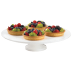 Thumbnail image #1 for TableCraft Products CW17005Y Round Cast Aluminum Platter with Cake Stand, 13-1/2" Diameter x 3-1/2" High, Yellow, Cold Holding Only